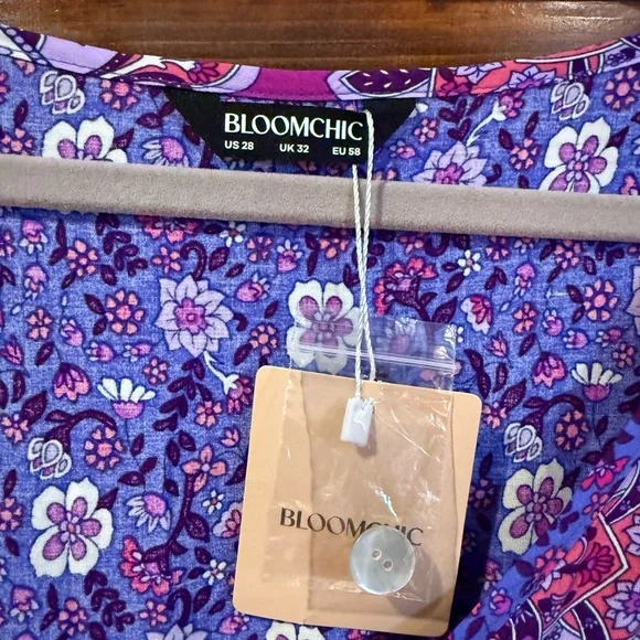 BloomChic Purple and Magenta Floral Maxi Dress - Picture 3 of 11